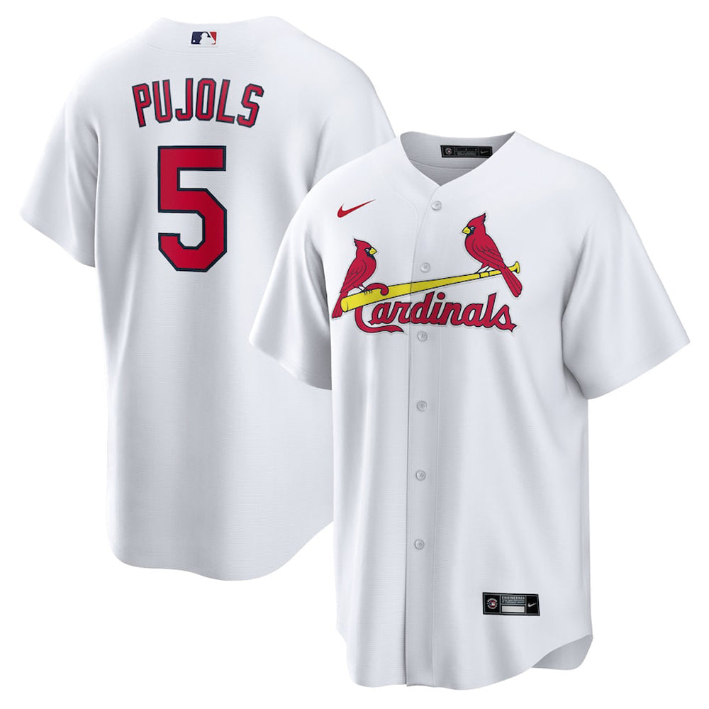 Men's St. Louis Cardinals Albert Pujols Cool Base Replica Home Jersey - White