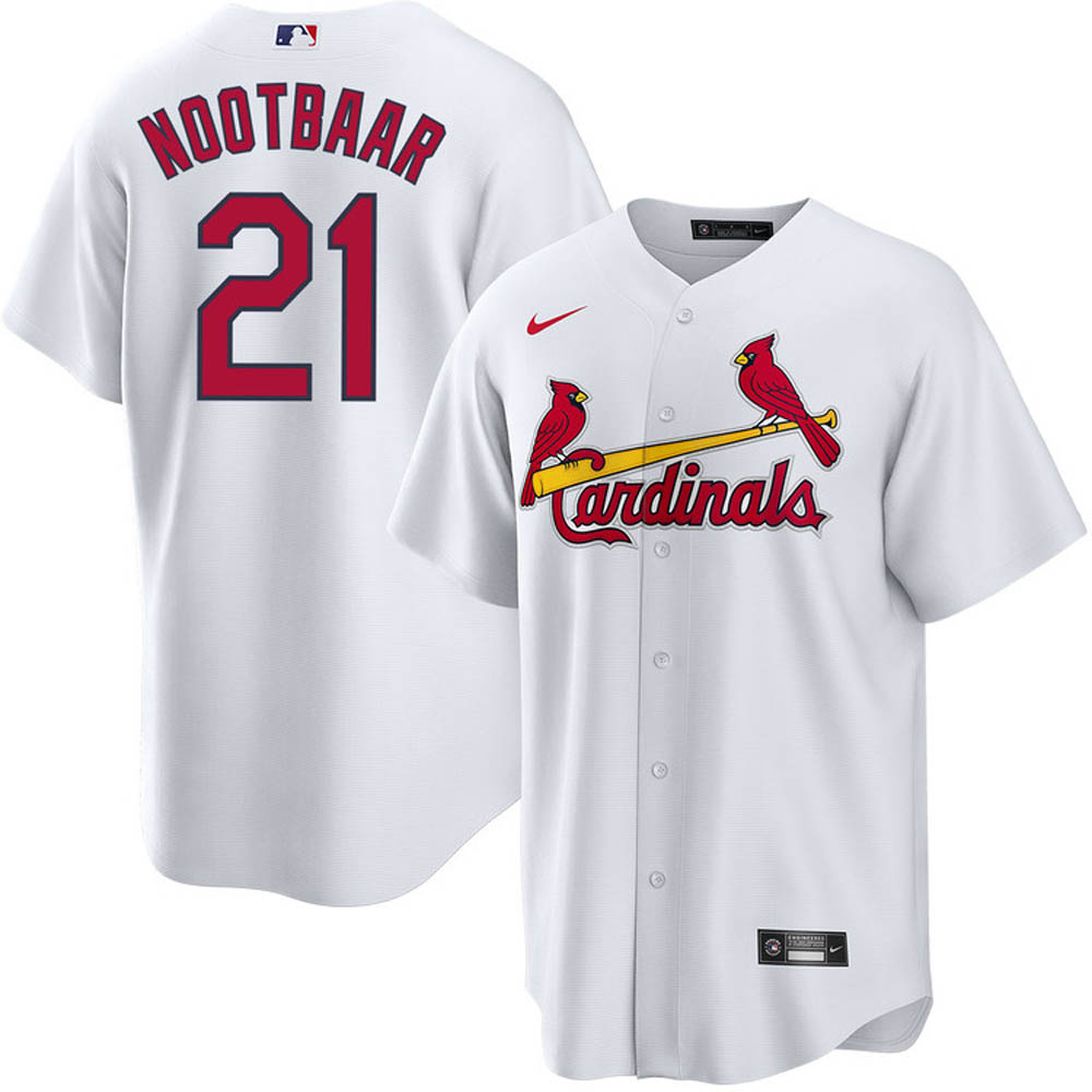 Youth St. Louis Cardinals Lars Nootbaar Cool Base Replica Home Jersey - White